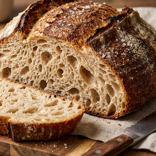 Rustic Artisan Loaf — open crumb and crackly crust